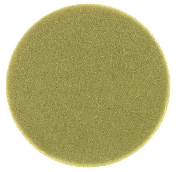 Here's an alt tag for the image: Olive green polishing pad.